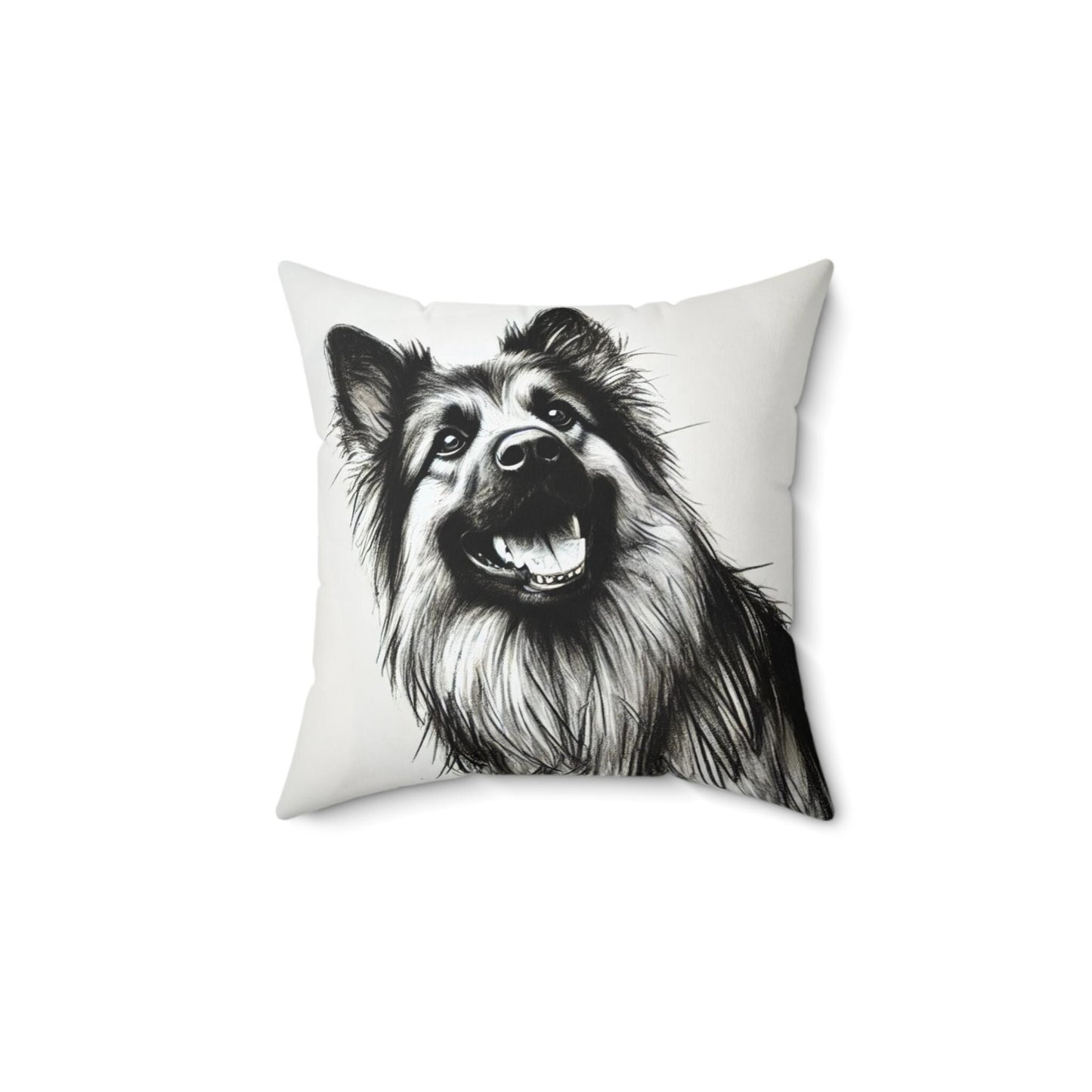 Pillow German Shepherd Modern Art Charcoal Sketch Design, Unique Housewarming Gift, Soft Throw Pillow, Chic Home Decor, Dog Lover Gift