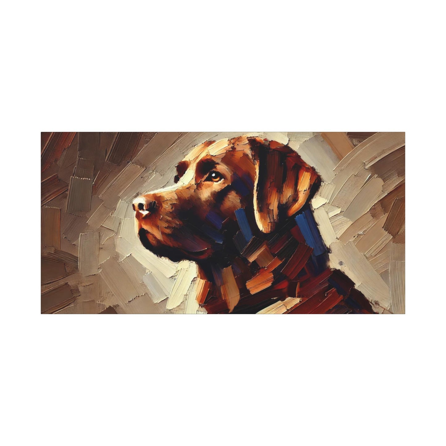 Canvas Print, Modern Impressionist Labrador Retriever Portrait, LGBT Housewarming Gift, Gay Dog Lover, Original Stretched Wall Art, 7 Sizes