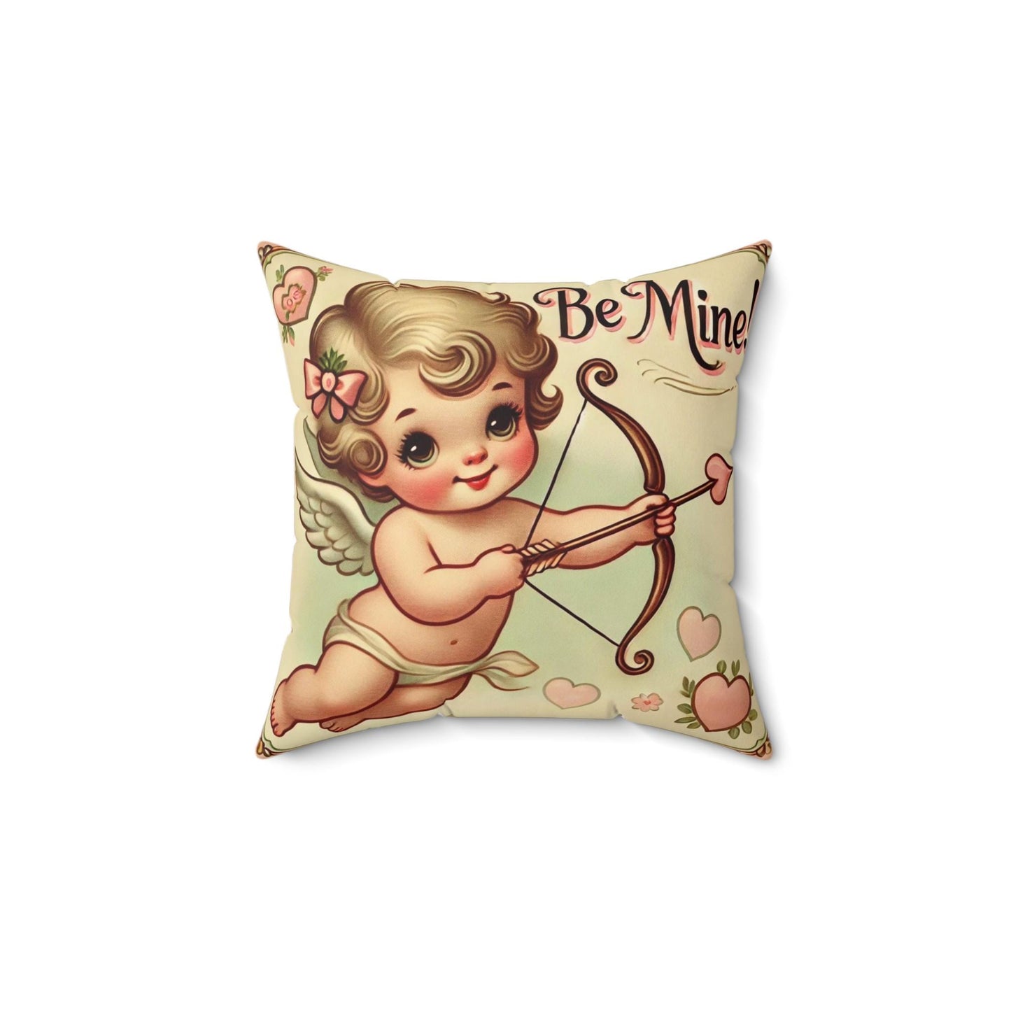 Sweet Valentine's Day Gift Square Pillow (14"x14"), Cupid's Arrow, Gift for Girlfriend, Wife, Best Gifts for Valentines Day, Sweetheart Gift