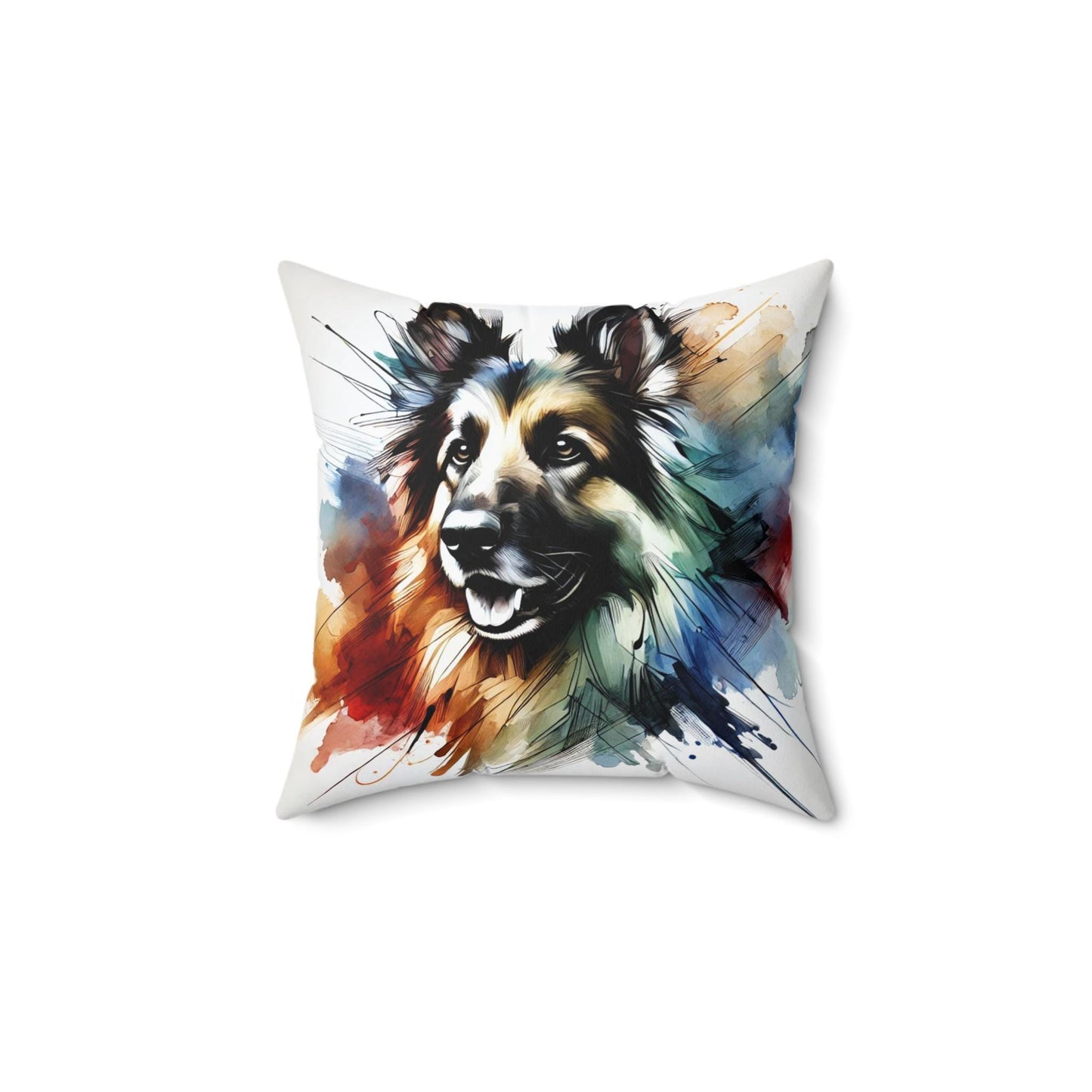 Pillow German Shepherd Modern Watercolor Art Design, Unique Housewarming Gift, Soft Throw Pillow, Chic Home Decor, Dog Lover Gift